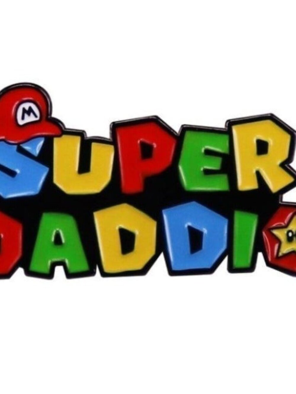 Super Dad of the Mushroom Kingdom: Nintendo Super Mario Super Daddio Enamel Pin